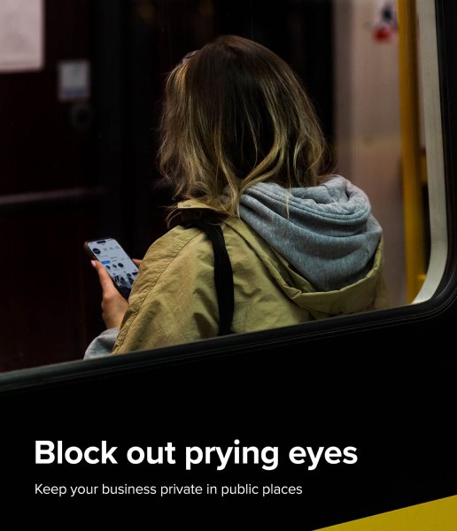 Ringke iPhone 15 Pro Max Skärmskydd Privacy Tempered Glass Installation Jig