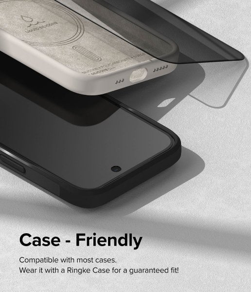 Ringke iPhone 15 Skärmskydd Privacy Tempered Glass Installation Jig