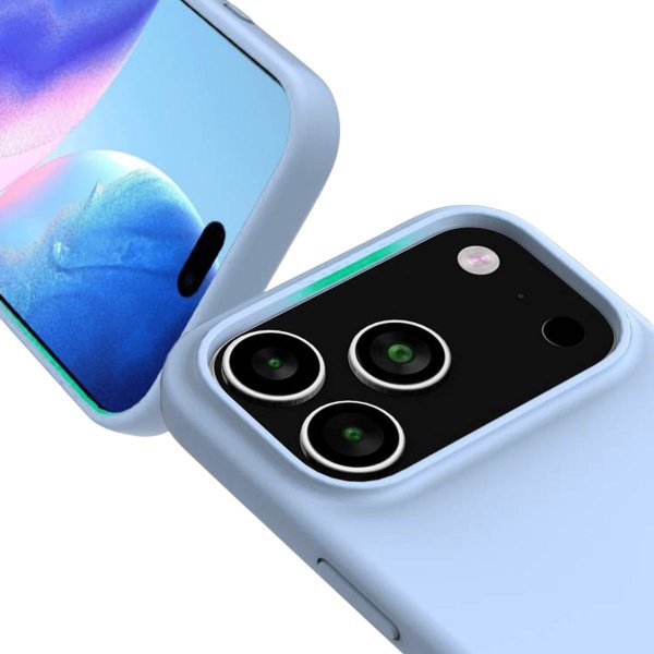 Rvelon iPhone 17 Pro Max Skal Silikon MagSafe Ljusblå