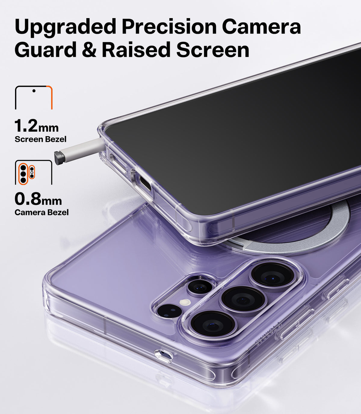 Torras Samsung Galaxy S26 Ultra Skal Ostand Q3 Spin Transparent