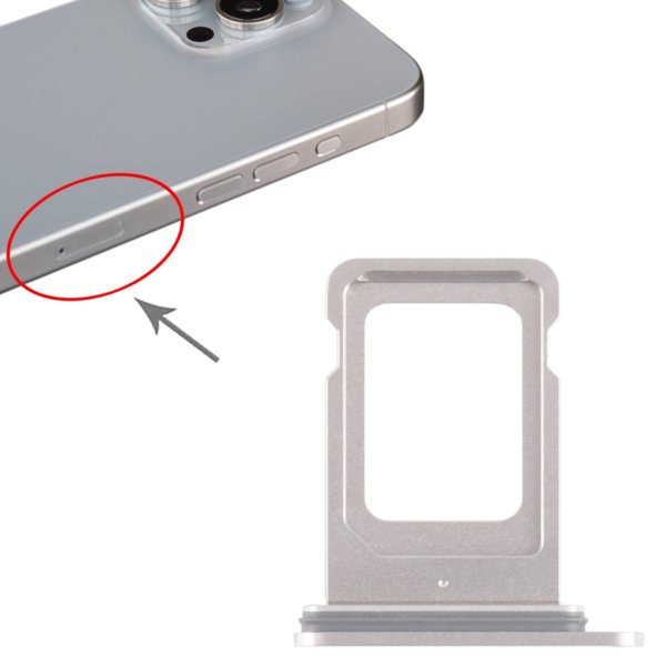 iPhone 15 Pro och 15 Pro Max Simkortshållare - Vit