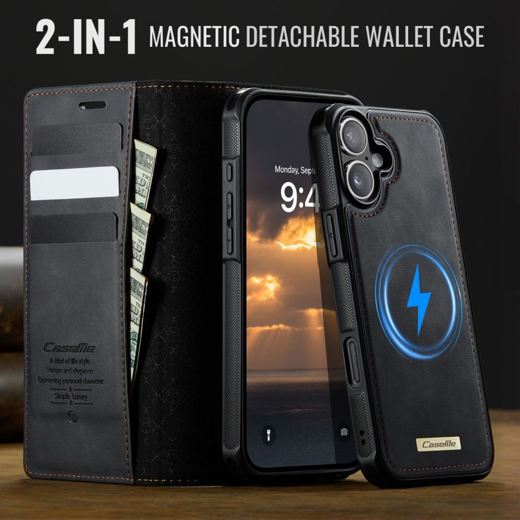 CaseMe iPhone 17 Fodral C49 Series Svart