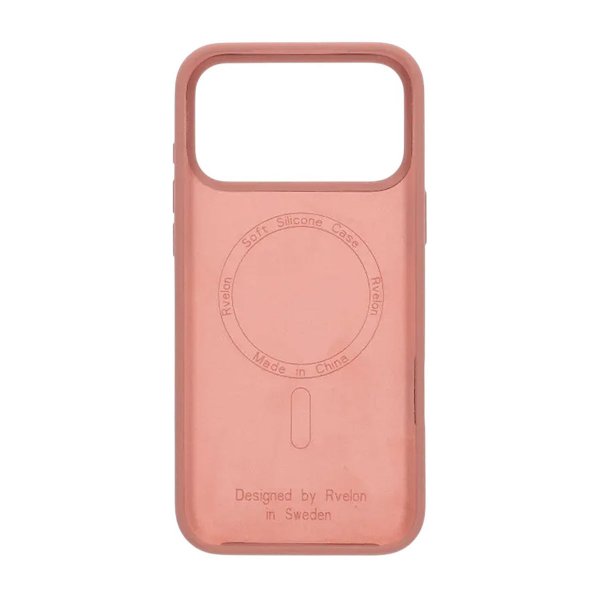 Rvelon iPhone 17 Pro Skal Silikon MagSafe Mörkrosa