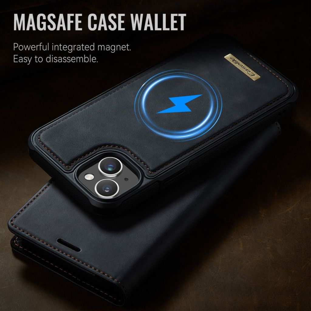 CaseMe iPhone 15 Fodral C49 Series Svart