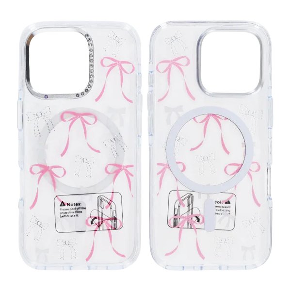 iPhone 16 Pro Max Skal Mönster MagSafe Rosett