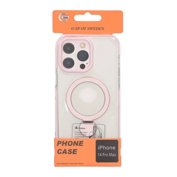 iPhone 14 Pro Max Skal Ringstativ MagSafe Rosa