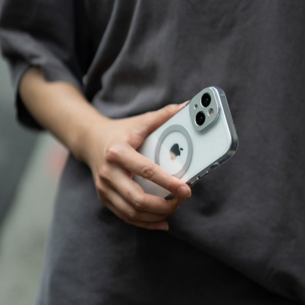 Moshi iPhone 15 Plus Skal iGlaze MagSafe Meteorite Gray