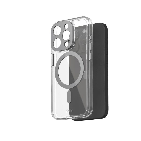 Moshi iPhone 15 Pro Skal iGlaze MagSafe Meteorite Gray