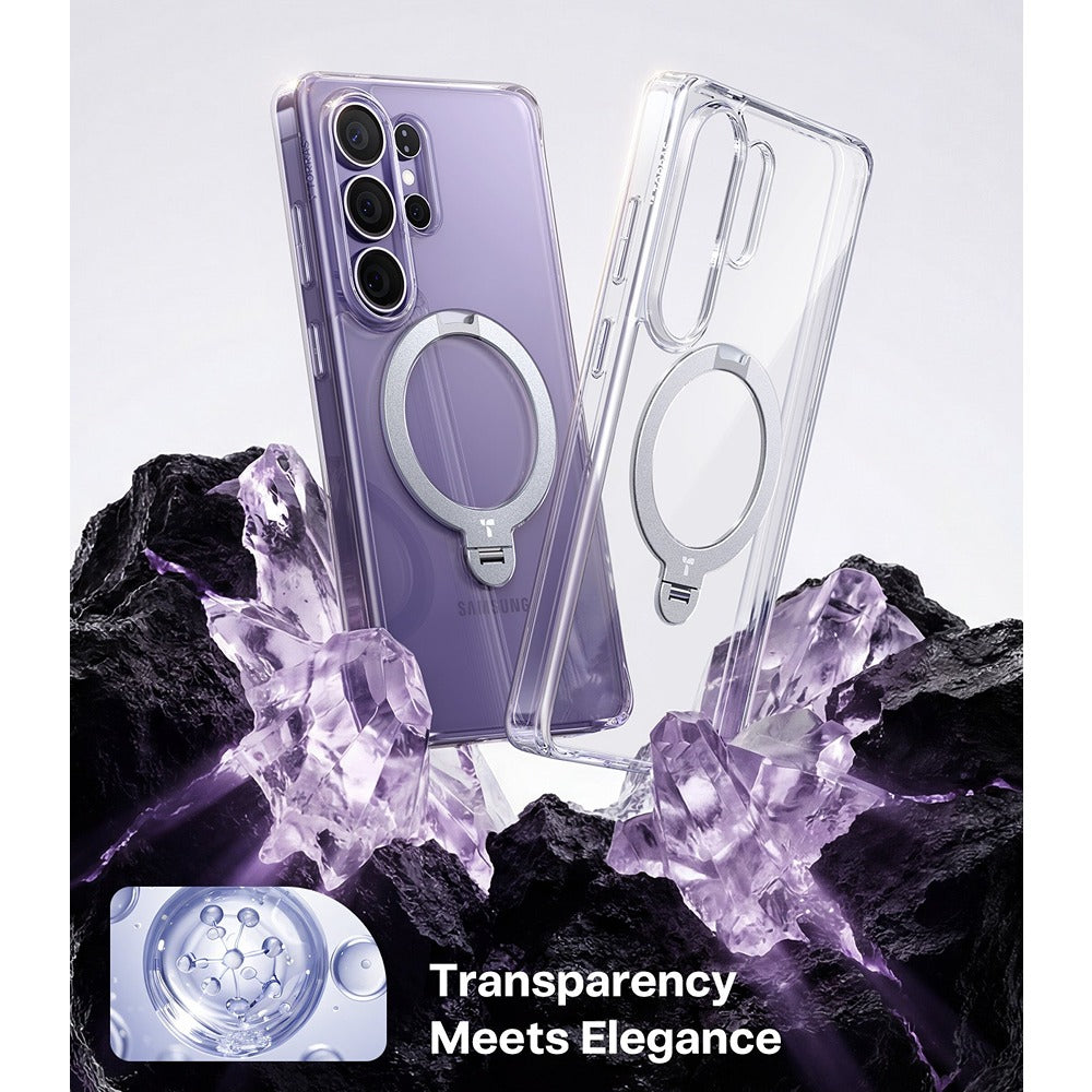 Torras Samsung Galaxy S26 Ultra Skal Ostand Q3 Spin Transparent