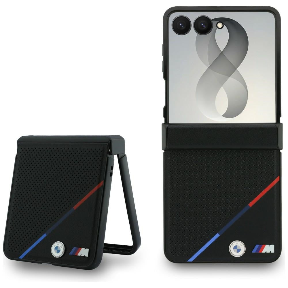 BMW Samsung Galaxy Z Flip 8 Skal Tricolor Stripe Svart