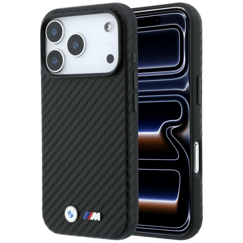 BMW iPhone 18 Pro Max Skal M Carbon Metal Logo Svart