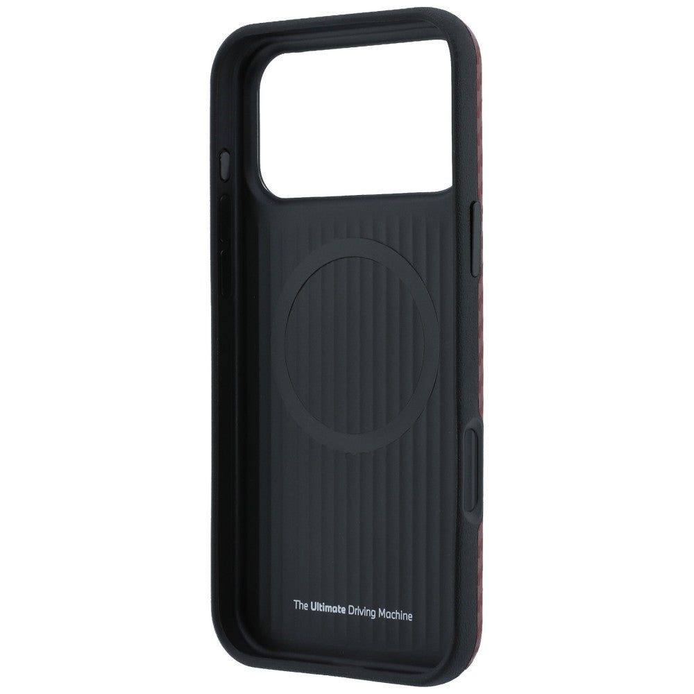 BMW iPhone 17 Pro/iPhone 18 Pro Skal M Carbon Metal Logo Burgundy
