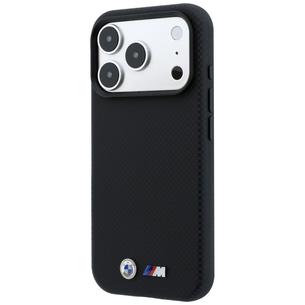 BMW iPhone 17 Pro/iPhone 18 Pro Skal M Quadrille Kevlar Metal Logo Svart