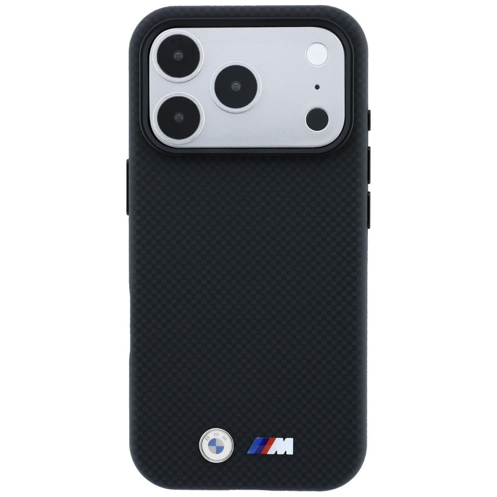 BMW iPhone 17 Pro Max/iPhone 18 Pro Max Skal M Quadrille Kevlar Metal Logo Svart