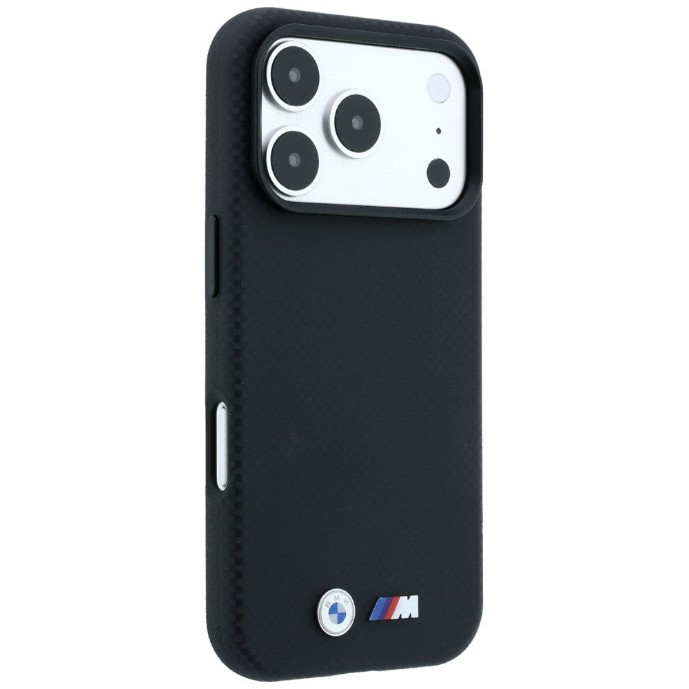 BMW iPhone 17 Pro Max/iPhone 18 Pro Max Skal M Quadrille Kevlar Metal Logo Svart