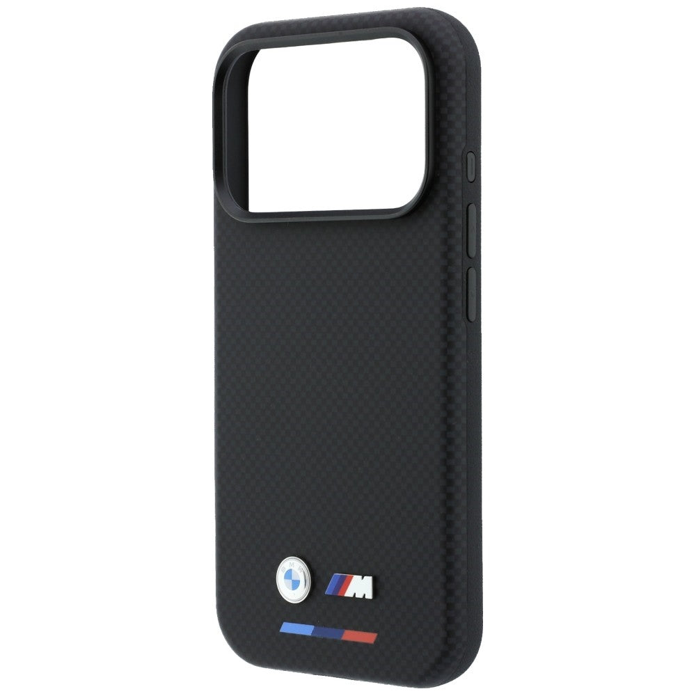 BMW iPhone 17 Pro/iPhone 18 Pro Skal M Quadrille Kevlar Tricolor & Metal Logo Svart