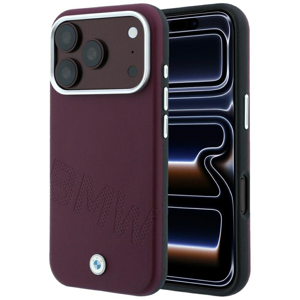 BMW iPhone 17 Pro Max/iPhone 18 Pro Max Skal Inclined Deboss Burgundy