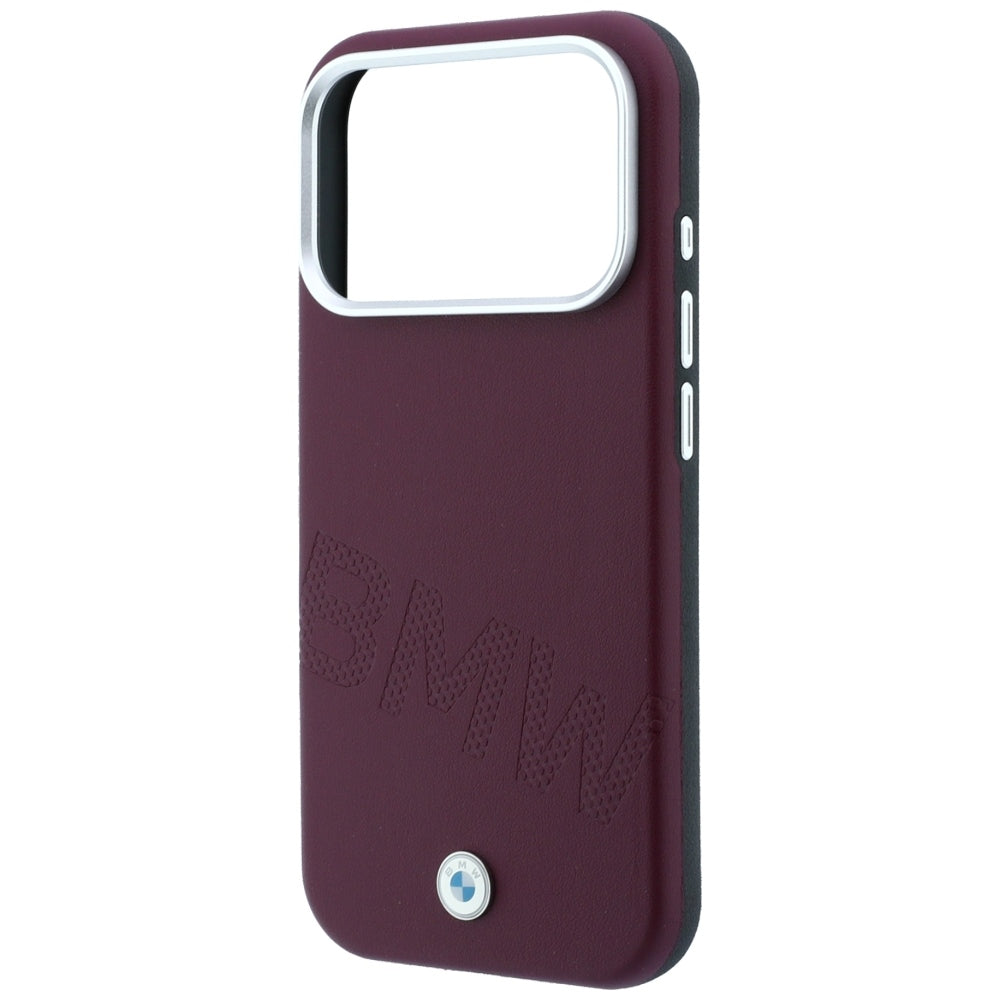 BMW iPhone 17 Pro Max/iPhone 18 Pro Max Skal Inclined Deboss Burgundy