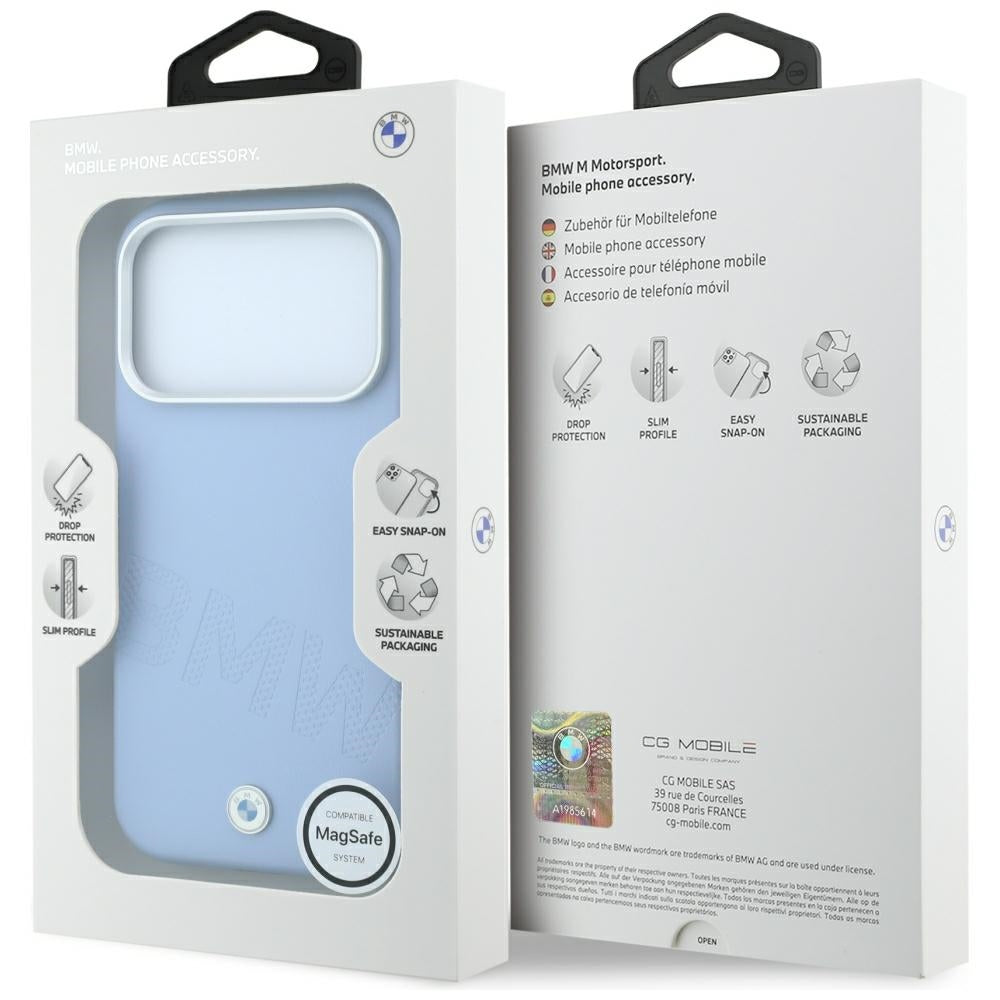 BMW iPhone 17 Pro/iPhone 18 Pro Skal Inclined Deboss Blå