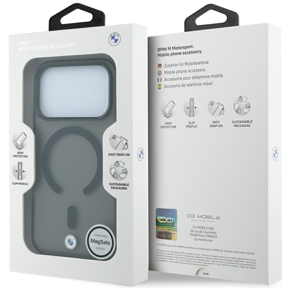 BMW iPhone 17 Pro Max/iPhone 18 Pro Max Skal Frosted Metal Logo Svart