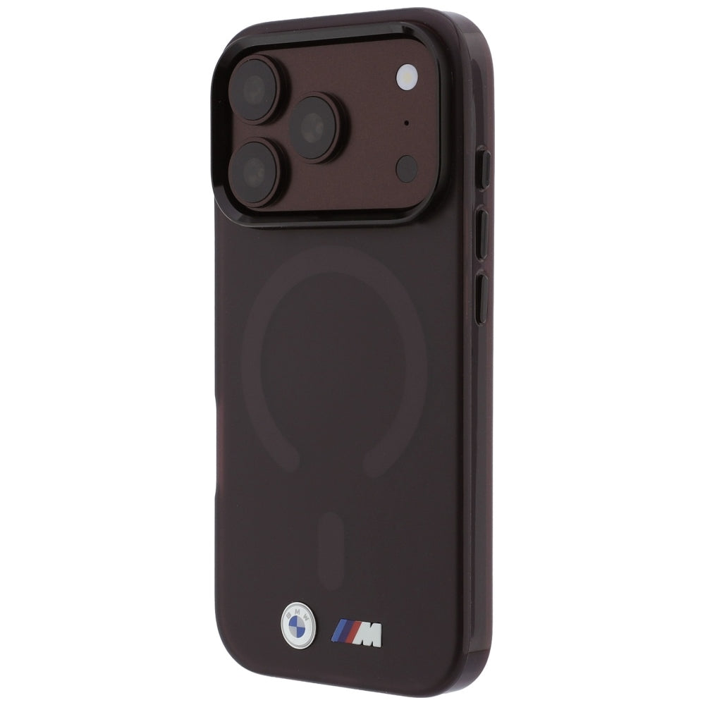 BMW iPhone 17 Pro Max/iPhone 18 Pro Max Skal M Frosted Metal Logo Burgundy
