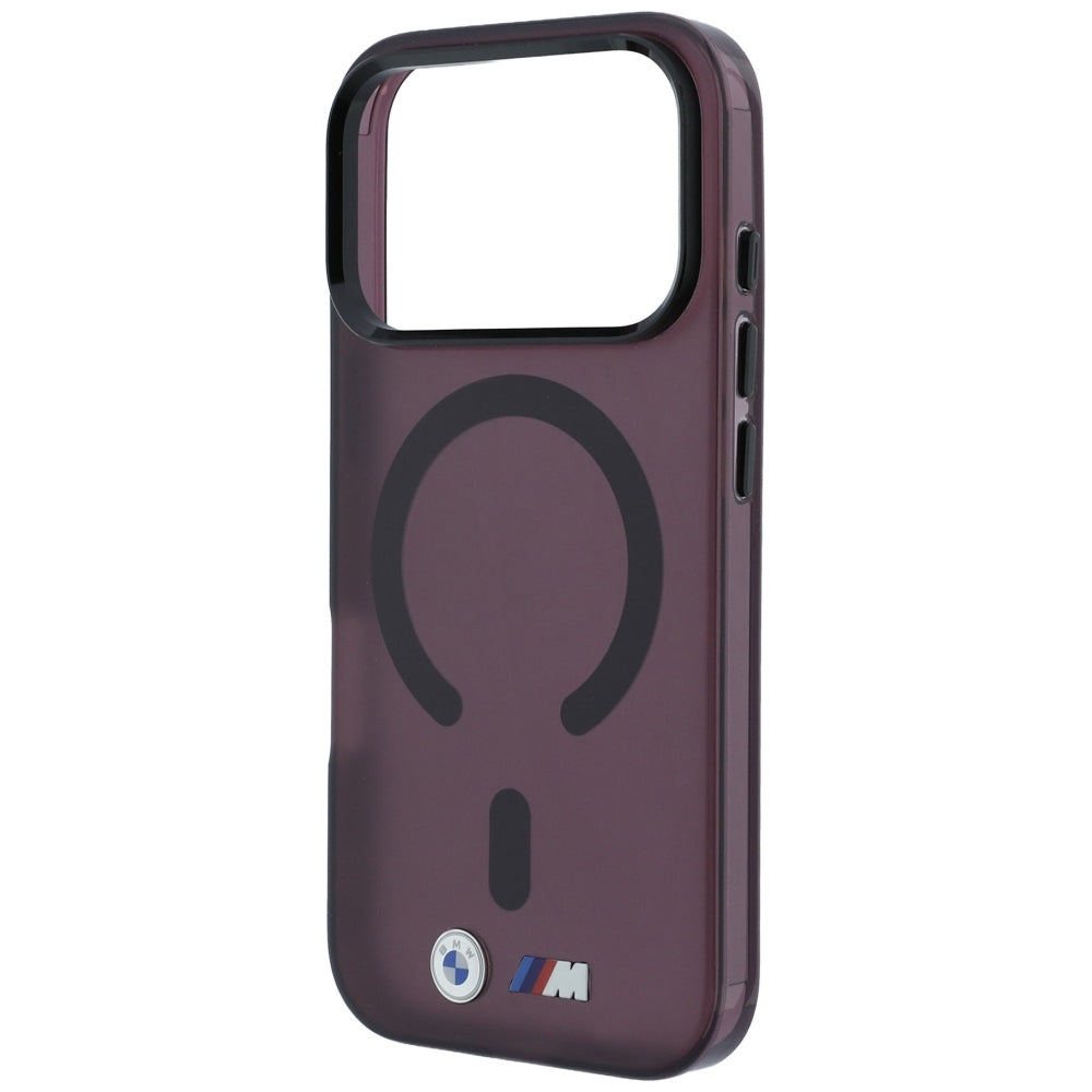 BMW iPhone 17 Pro Max/iPhone 18 Pro Max Skal M Frosted Metal Logo Burgundy