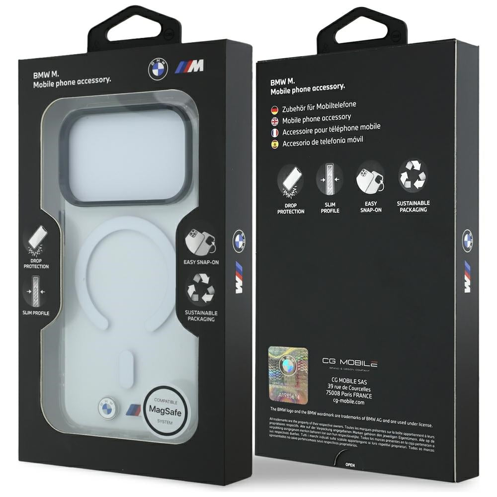 BMW iPhone 17 Pro/iPhone 18 Pro Skal M Glossy Metal Logo Transparent