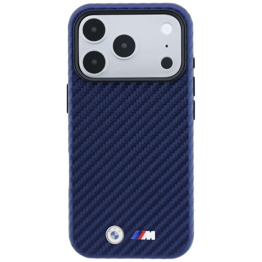 BMW iPhone 17 Pro Max/iPhone 18 Pro Max Skal M Carbon Metal Logo Navy