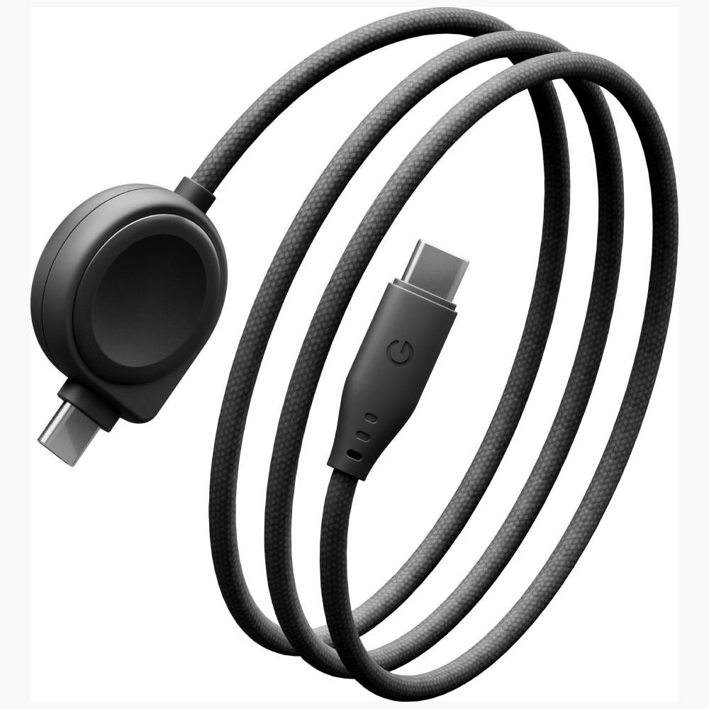 Energea Flow Duo 2-i-1 USB-C Laddkabel med Samsung Galaxy Watch laddare 1.5m