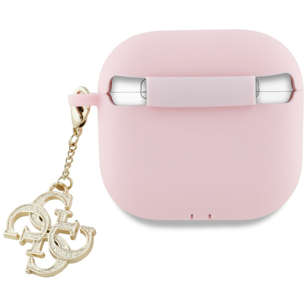 Guess AirPods 4 Skal Silicone 4G Charm Rosa