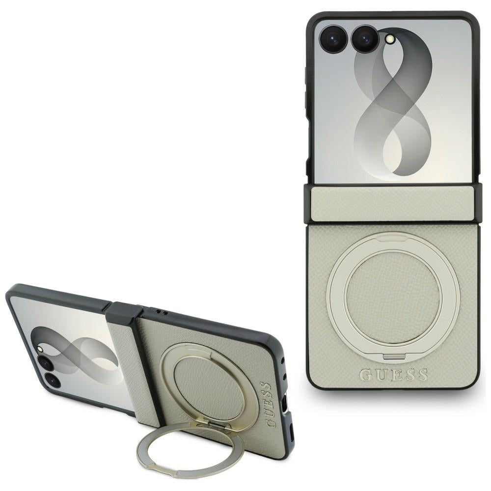Guess Samsung Galaxy Z Flip 8 Skal Ring Stand MagSafe Guld