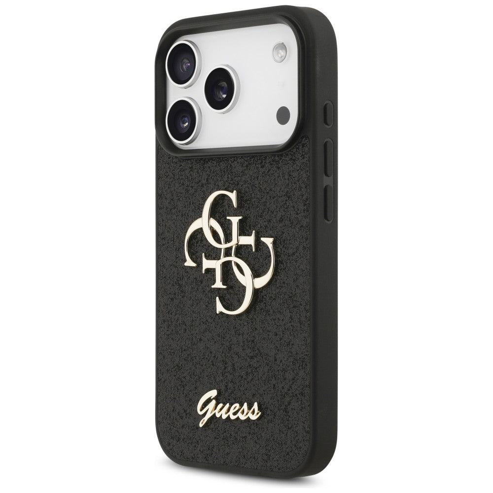 Guess iPhone 17 Pro/iPhone 18 Pro Skal Fixed Glitter Svart