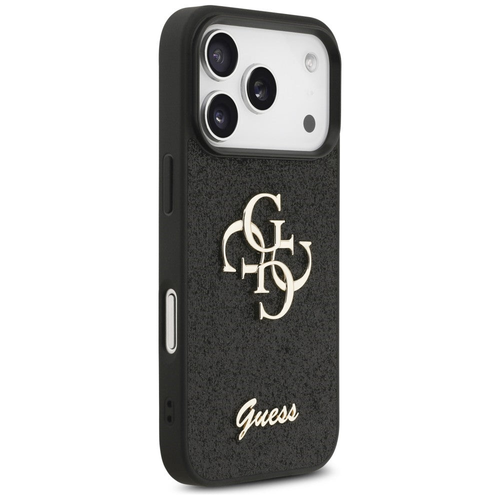Guess iPhone 17 Pro/iPhone 18 Pro Skal Fixed Glitter Svart
