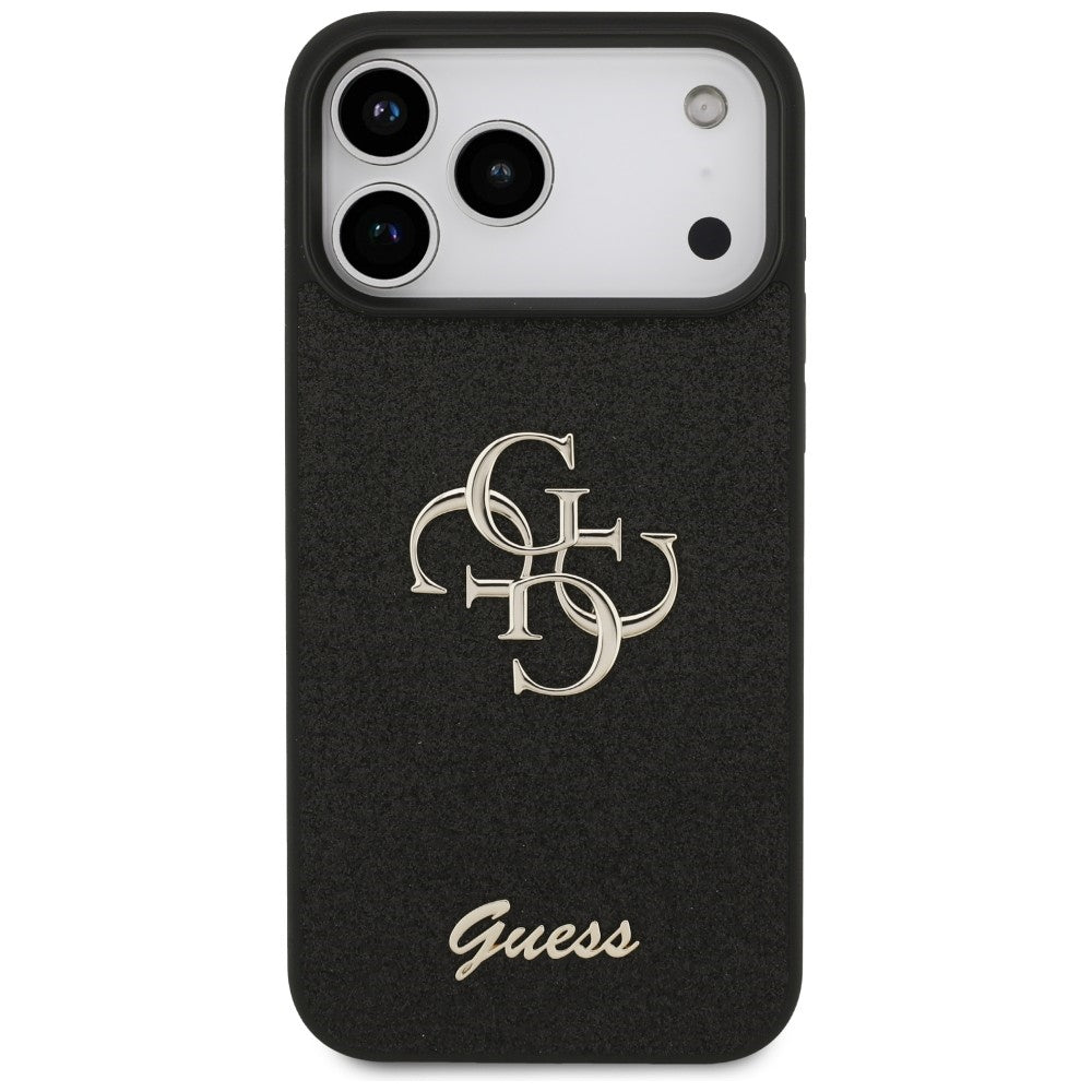 Guess iPhone 17 Pro Max/iPhone 18 Pro Max Skal Fixed Glitter Svart