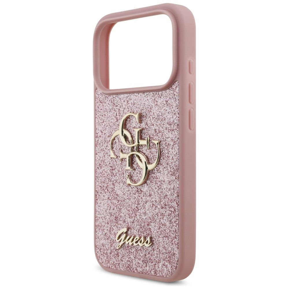 Guess iPhone 17 Pro/iPhone 18 Pro Skal Fixed Glitter Rosa