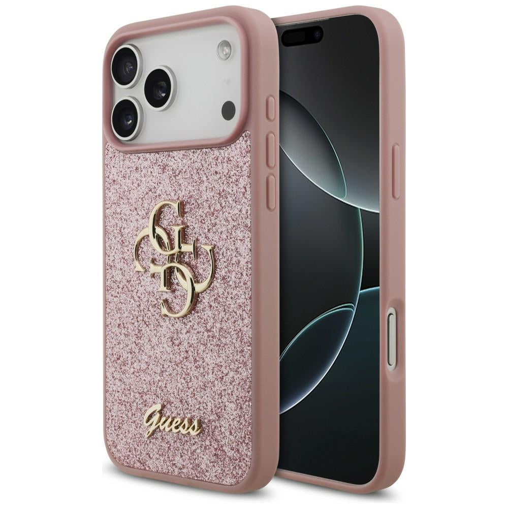 Guess iPhone 17 Pro Max/iPhone 18 Pro Max Skal Fixed Glitter Rosa