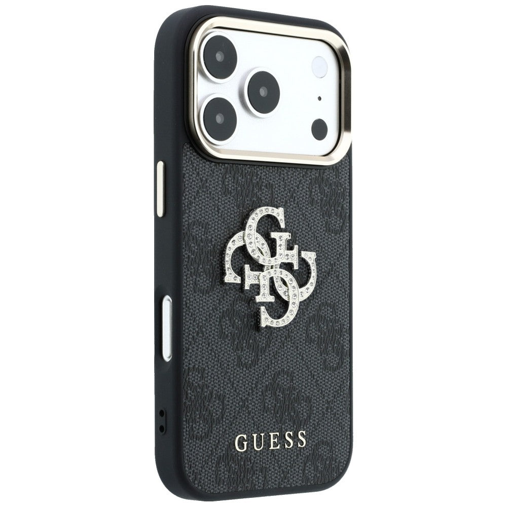 Guess iPhone 17 Pro Max/iPhone 18 Pro Max Skal 4G Strass Logo Svart