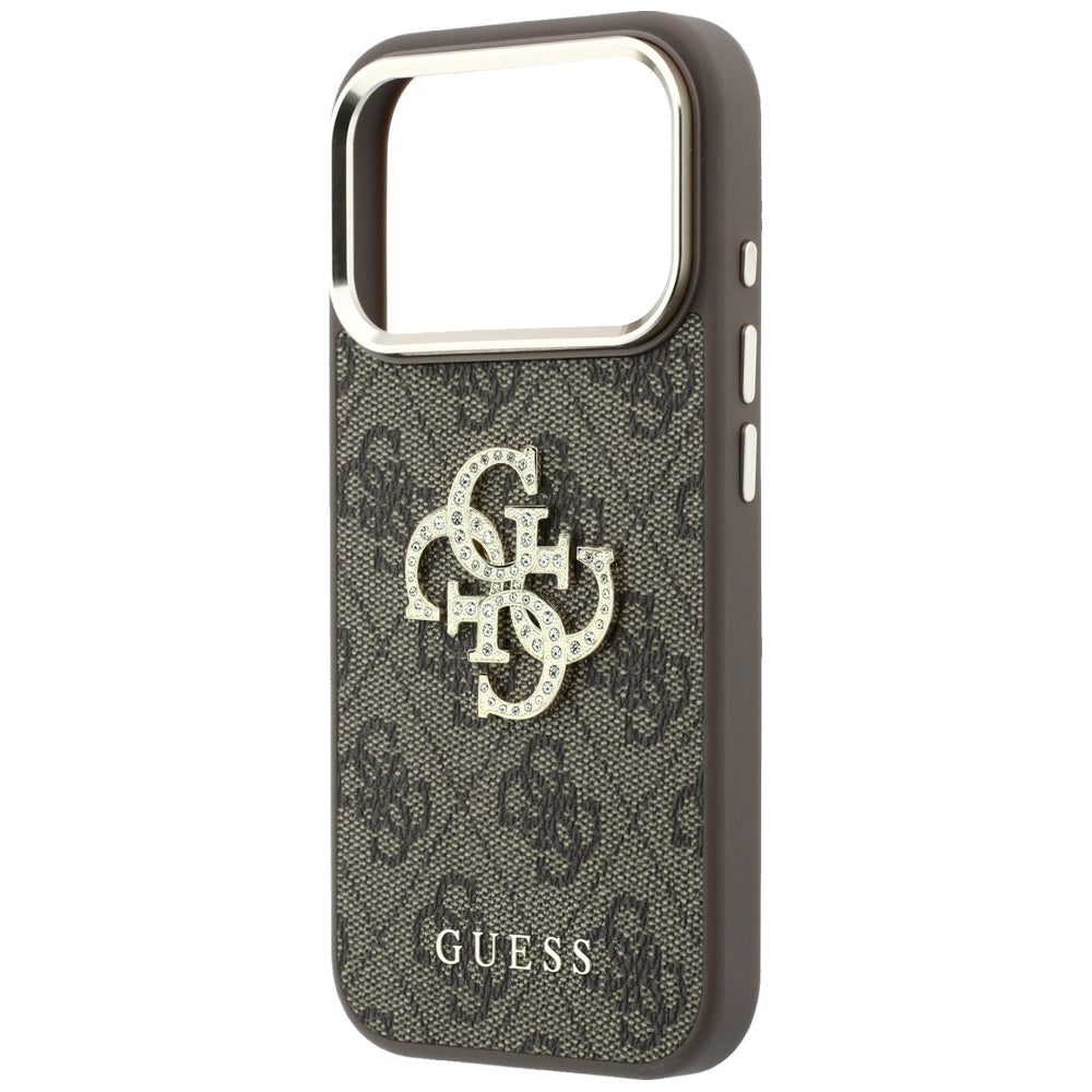 Guess iPhone 17 Pro Max/iPhone 18 Pro Max Skal 4G Strass Logo Brun