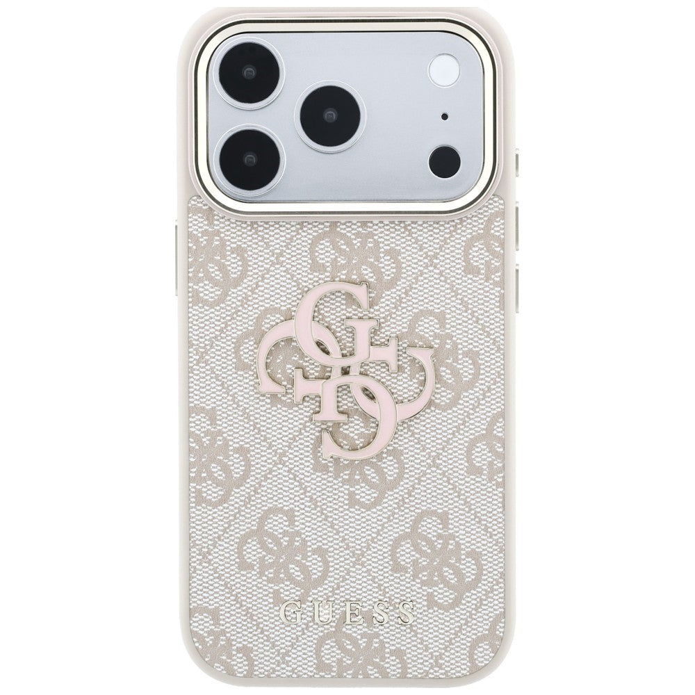 Guess iPhone 17 Pro/iPhone 18 Pro Skal 4G Resin Logo Rosa