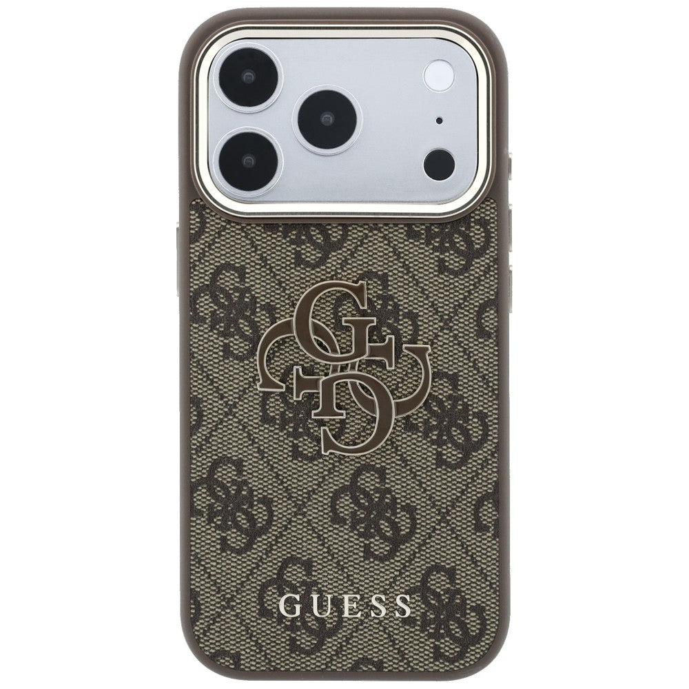 Guess iPhone 17 Pro/iPhone 18 Pro Skal 4G Resin Logo Brun