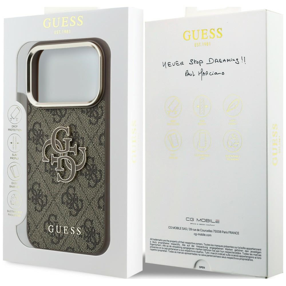 Guess iPhone 17 Pro/iPhone 18 Pro Skal 4G Resin Logo Brun
