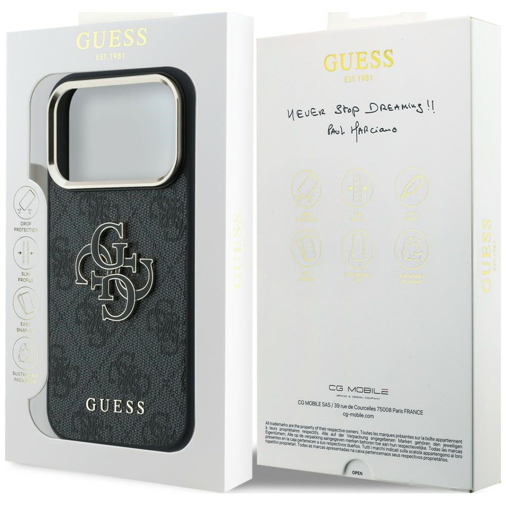 Guess iPhone 17 Pro/iPhone 18 Pro Skal 4G Resin Logo Svart