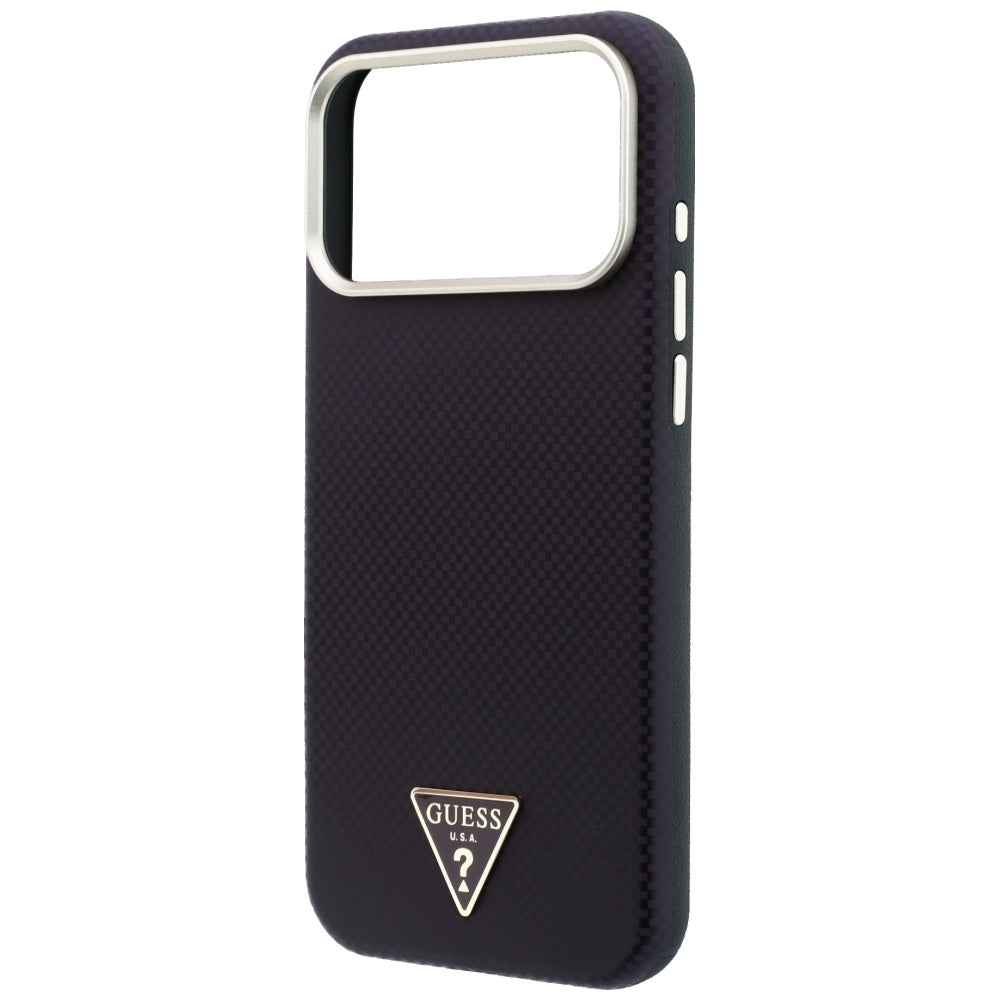 Guess iPhone 17 Pro Max/iPhone 18 Pro Max Skal Kevlar Triangle Logo Burgundy