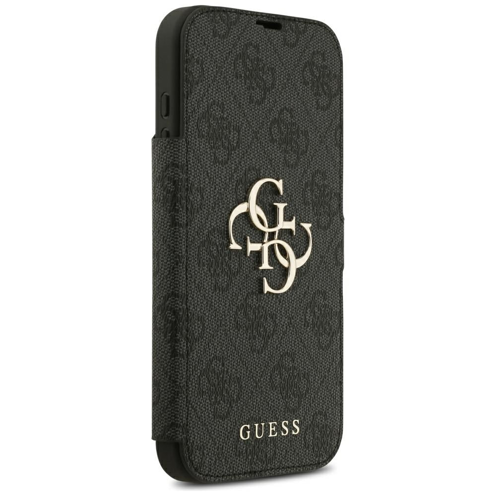 Guess iPhone 17 Pro Max/iPhone 18 Pro Max Fodral Book 4G Metal Logo Svart
