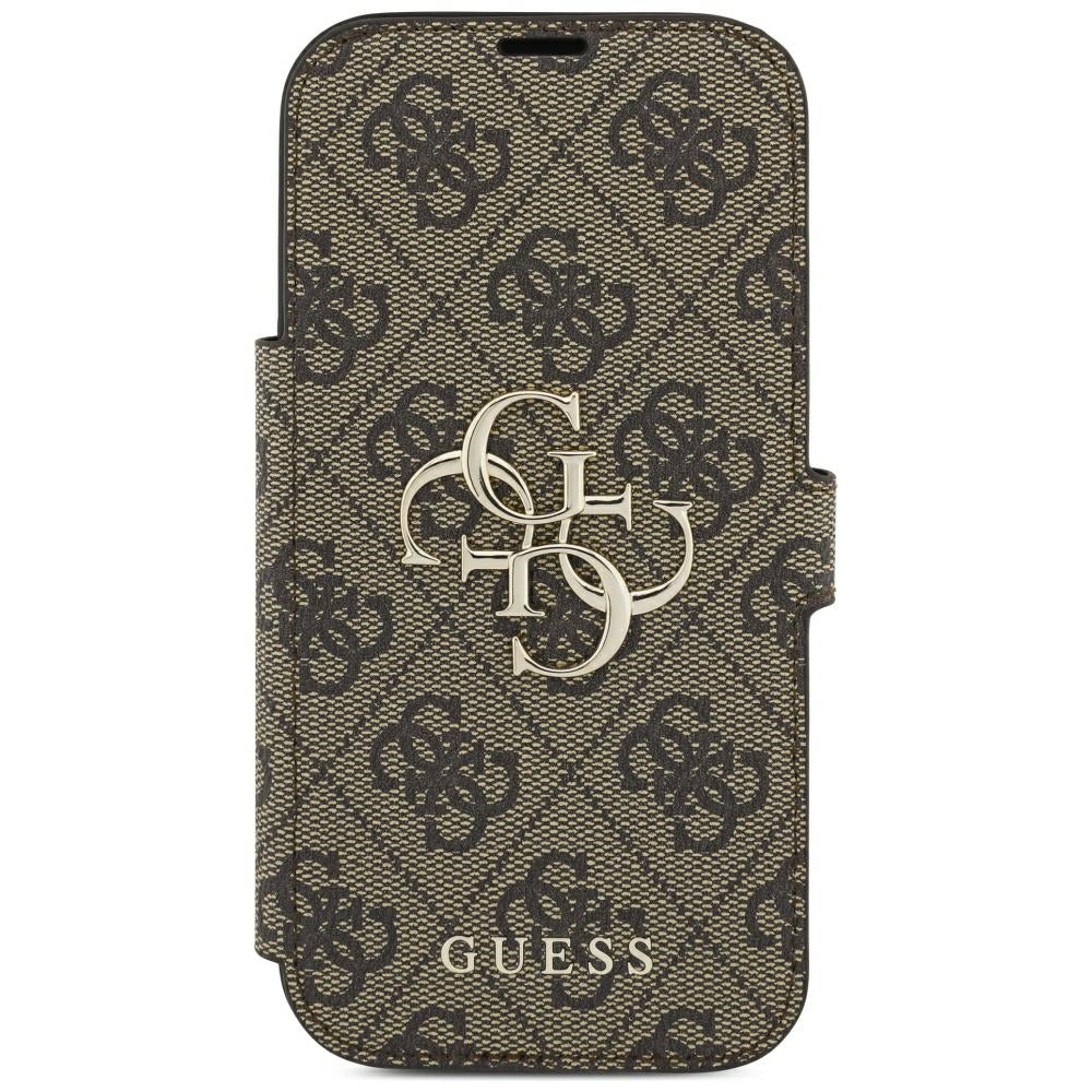 Guess iPhone 17 Pro/iPhone 18 Pro Fodral Book 4G Metal Logo Brun