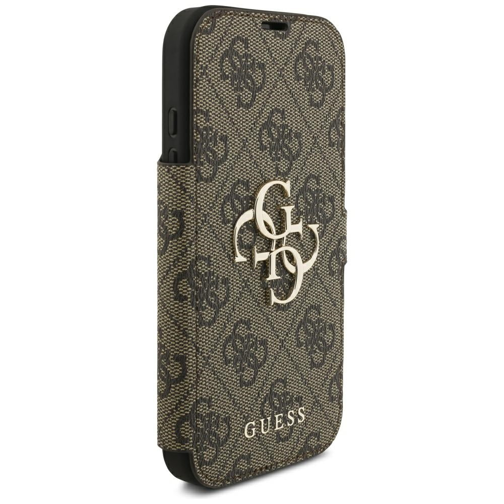Guess iPhone 17 Pro/iPhone 18 Pro Fodral Book 4G Metal Logo Brun