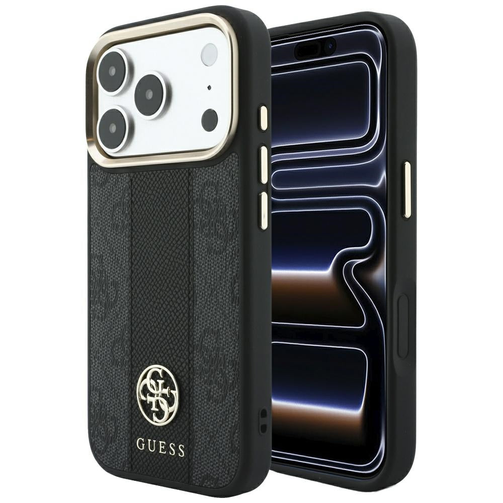 Guess iPhone 17 Pro Max/iPhone 18 Pro Max Skal 4G Stripe Classic Logos Svart