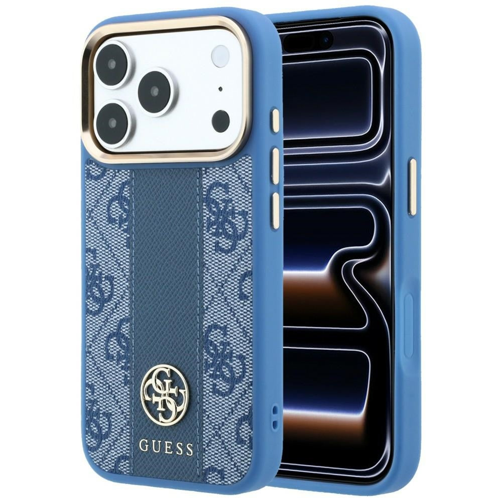 Guess iPhone 17 Pro Max/iPhone 18 Pro Max Skal 4G Stripe Classic Logos Blå