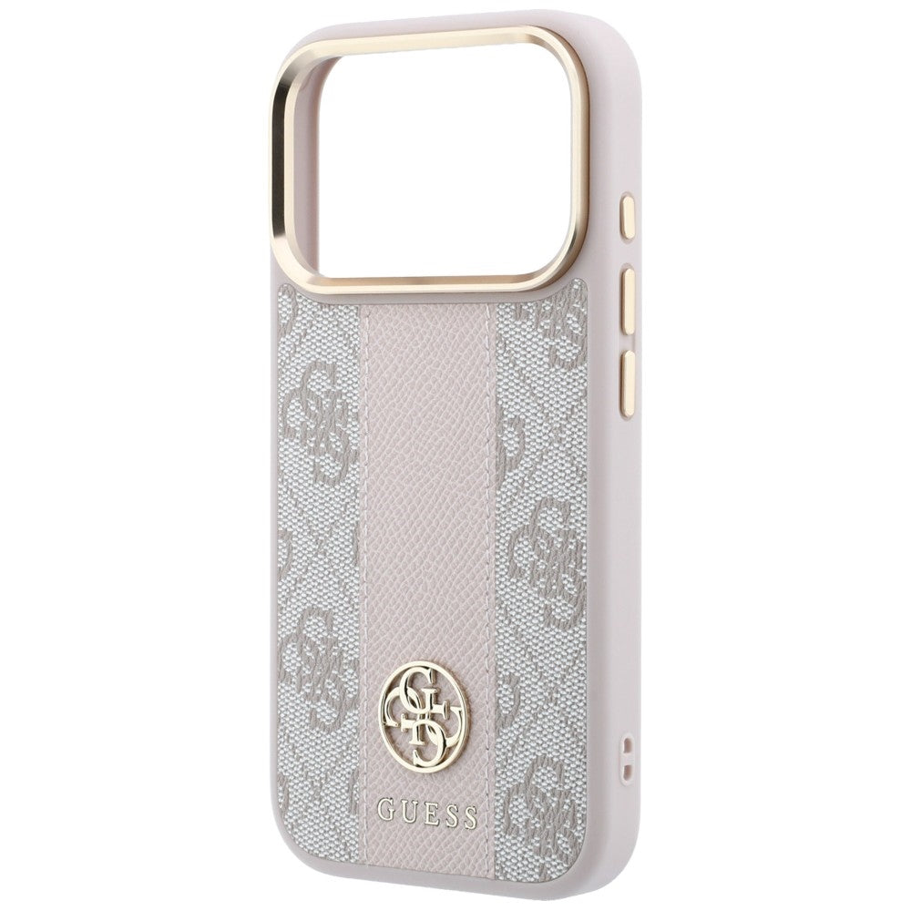 Guess iPhone 17 Pro/iPhone 18 Pro Skal 4G Stripe Classic Logos Rosa