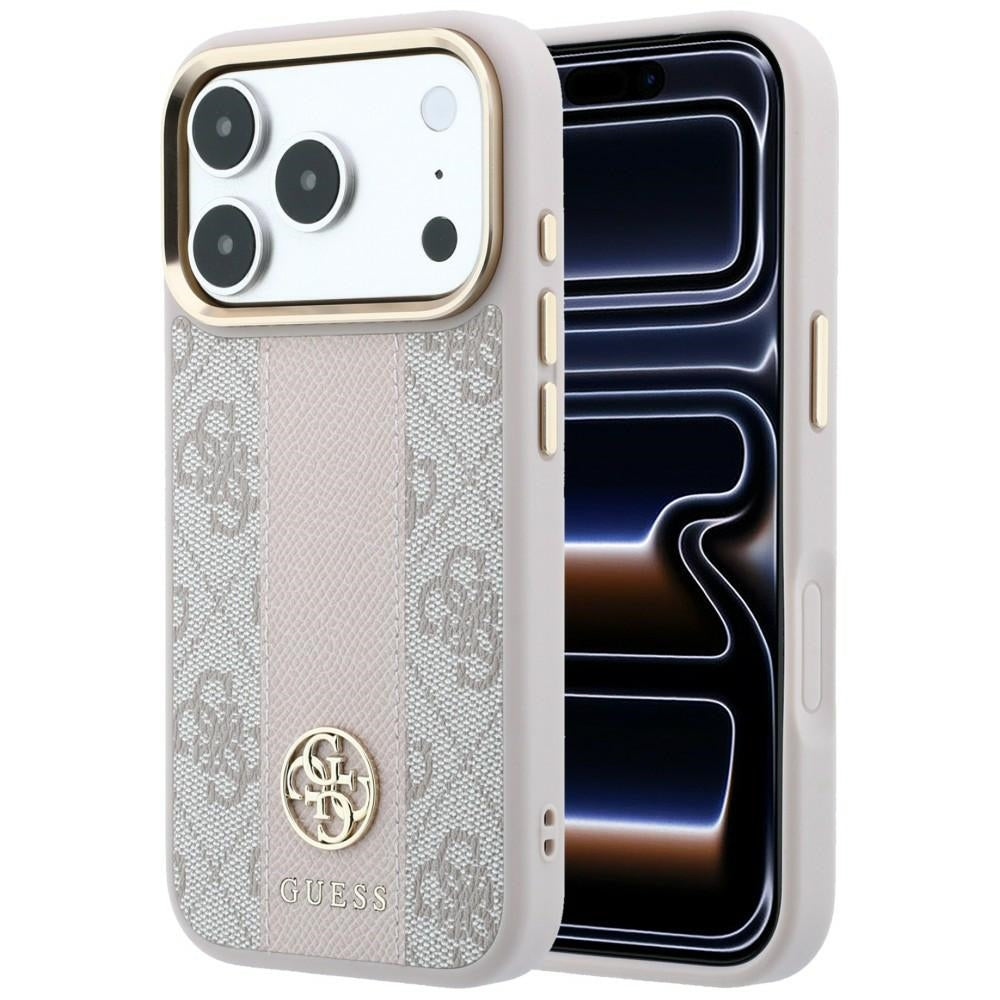Guess iPhone 17 Pro Max/iPhone 18 Pro Max Skal 4G Stripe Classic Logos Rosa